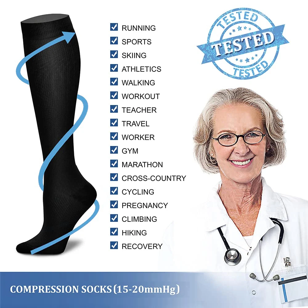 1 par de meias de compressão f - Compression Sock Medical avaliação e preço