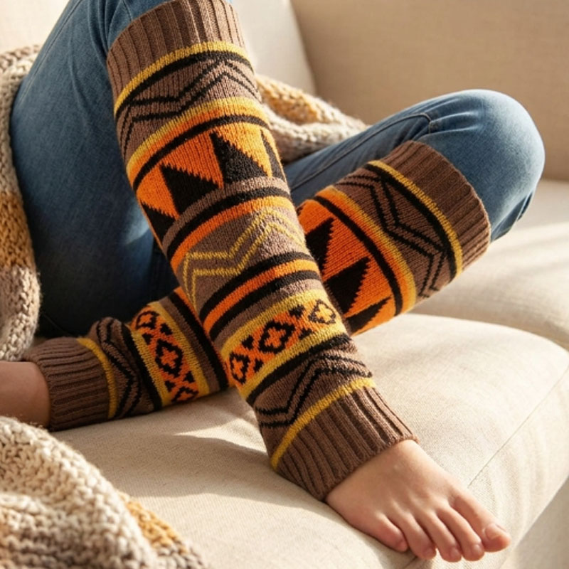 1-4 Pares de Polainas de Tricô - Boot Sock Slouchy avaliação e preço
