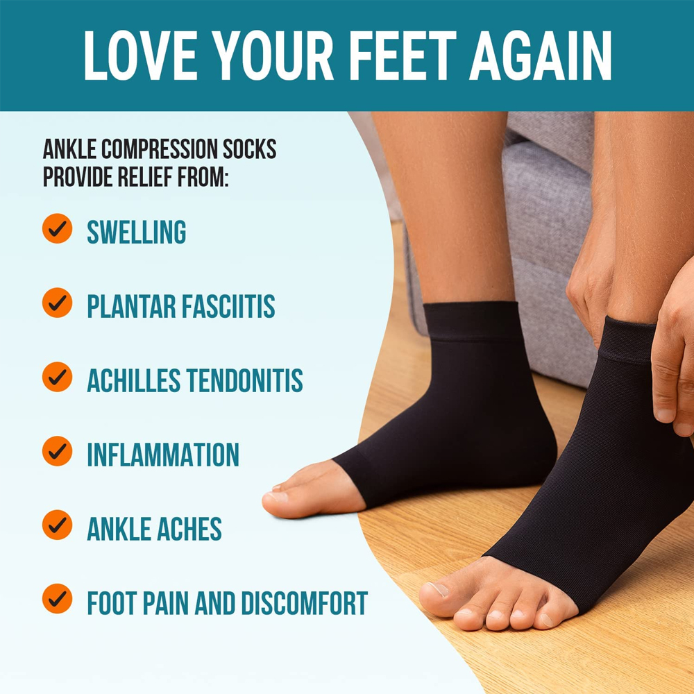 Meias de compressão nano para  - Ankle Brace Sock avaliação e preço