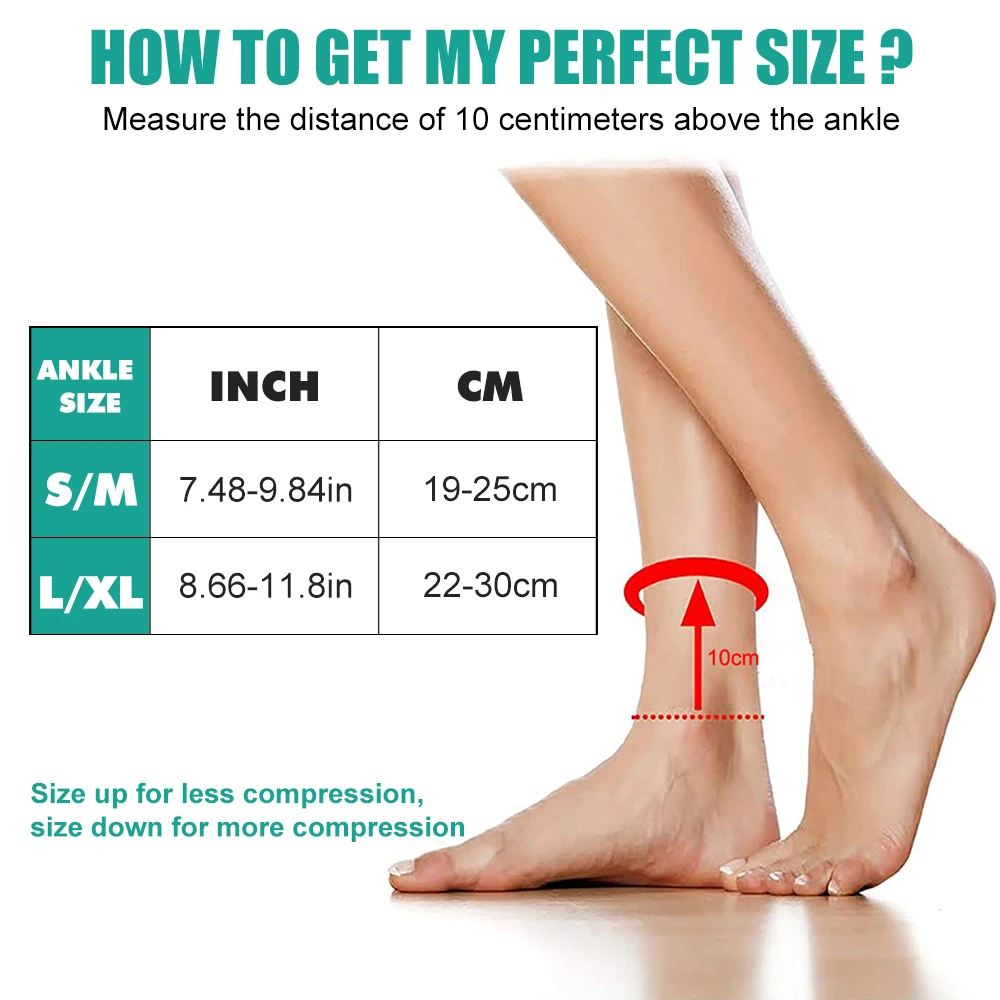 1 par de meias para fascite pl - Ankle Brace Sock avaliação e preço