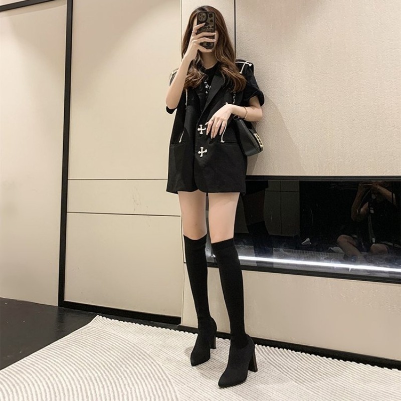 Botas Femininas Acima do Joelh - Knee High Sock Women avaliação e preço
